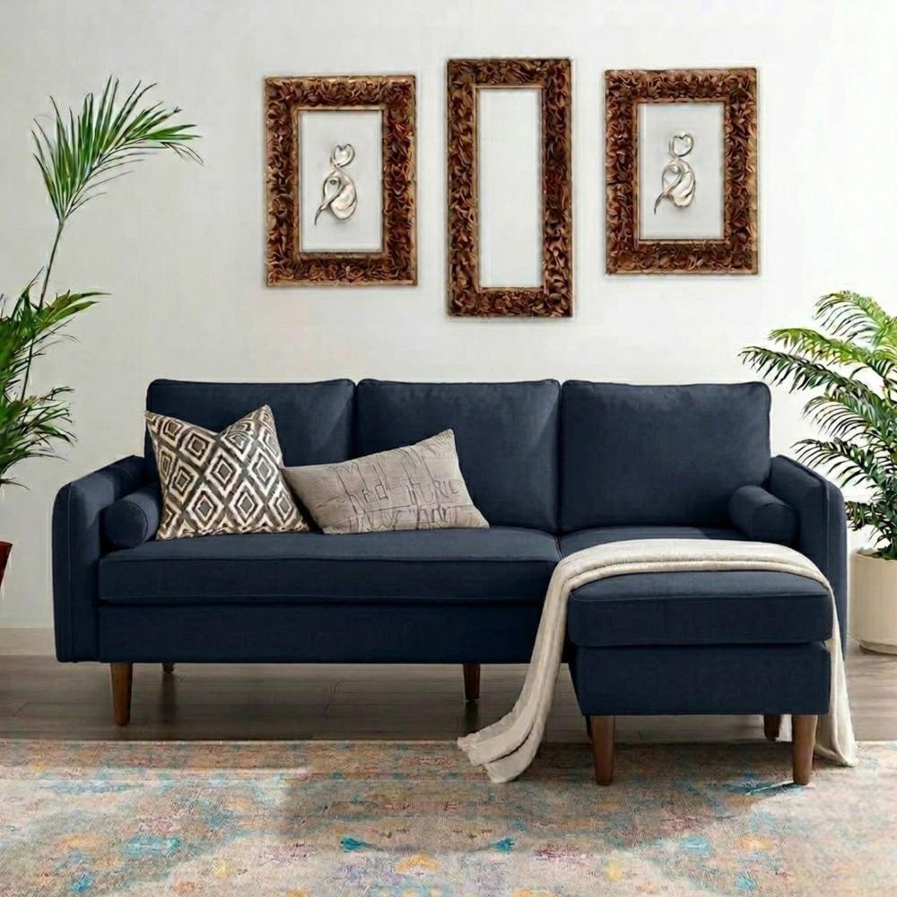 Sofa Seccional Kusi Azul Oscuro Vintage