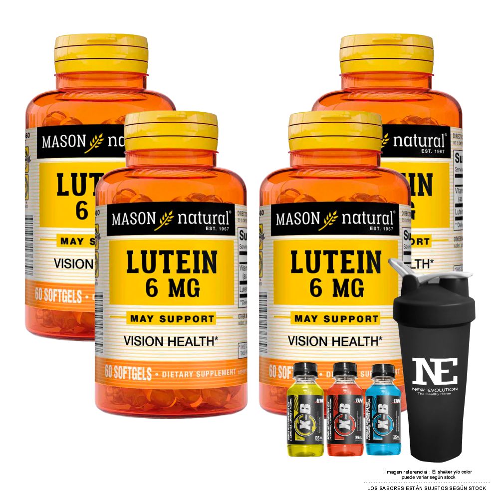 COMBO VITAMINAS MASON NATURAL - 4 LUTEÍNA 6 MG (60 SOFTG) + SHAKER