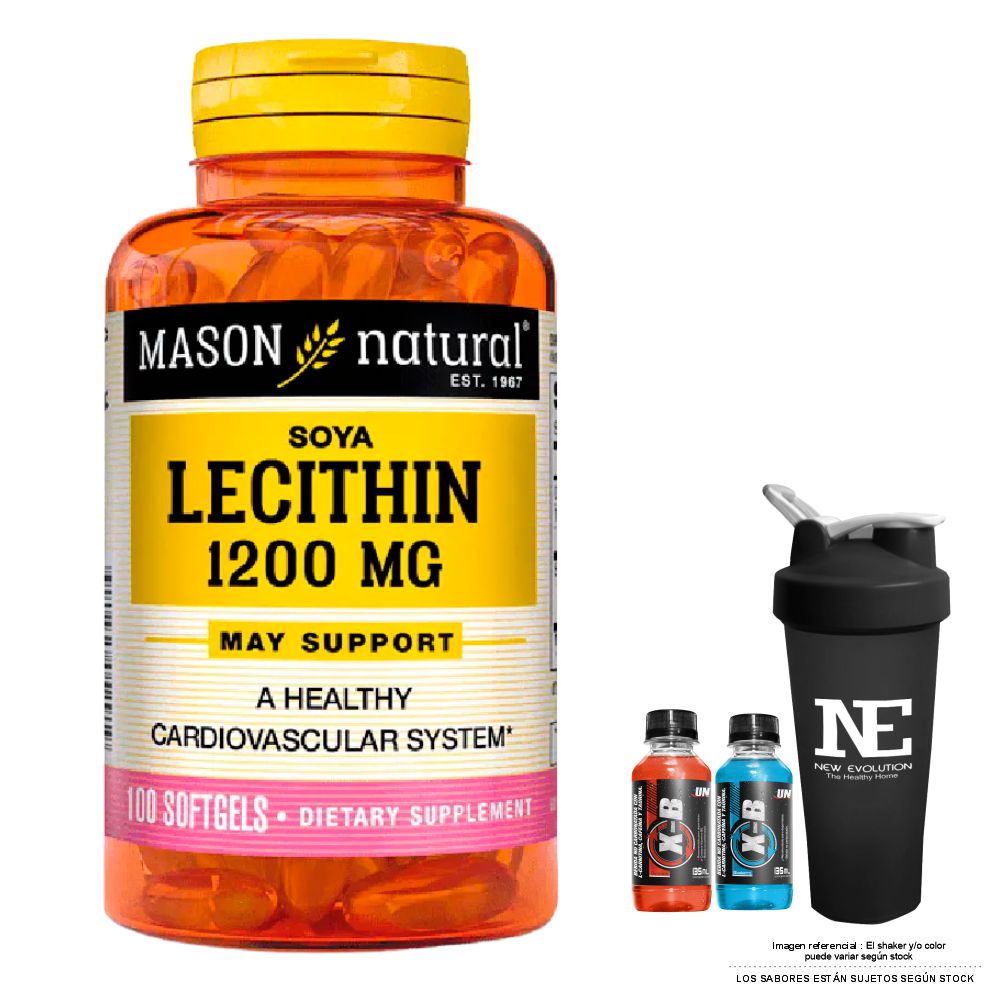 VITAMINAS MASON NATURAL - LECITINA DE SOYA 1200 MG (100 SOFTG) + SHAKER