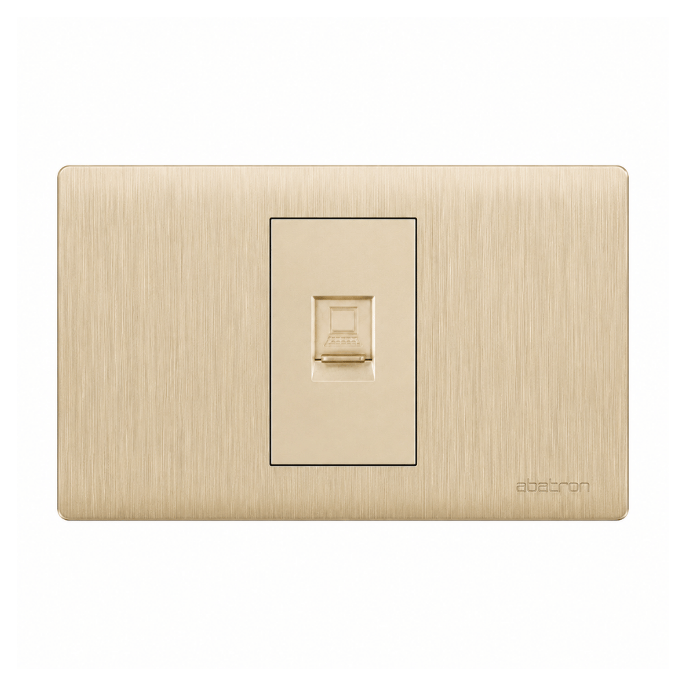 Toma RJ45 Abatron Champagne Gold Ethernet Modular