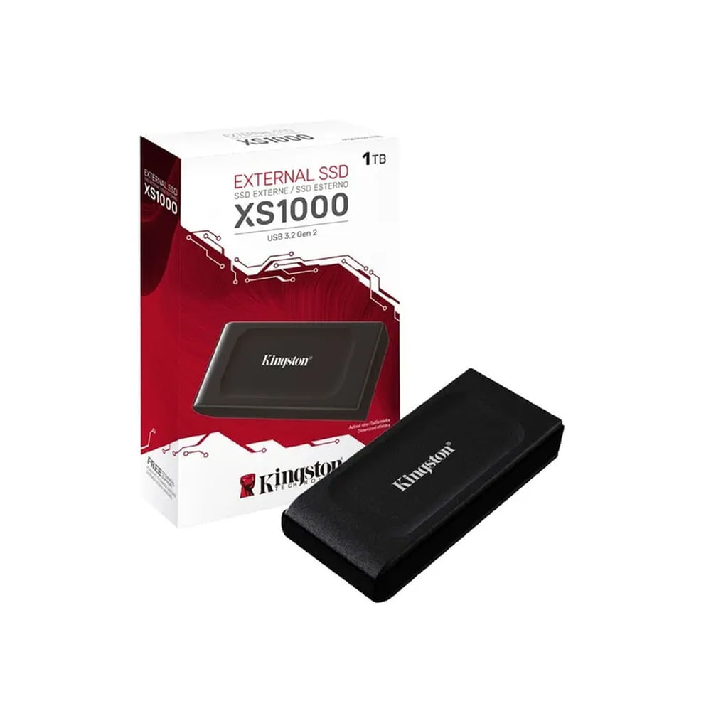 Disco duro externo SSD Kingston XS1000 1TB USB 3.0 Negro
