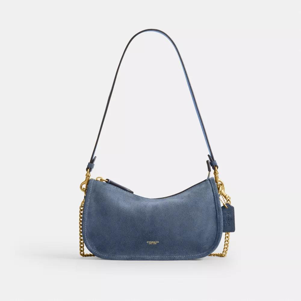 BOLSO COACH WAVERLY | BRASS/ GRAPHITE BLUE