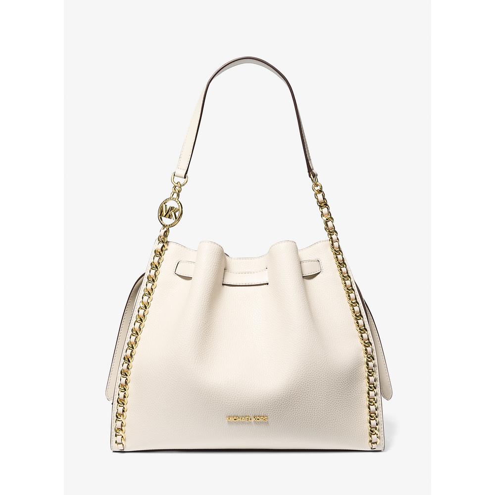 MICHAEL KORS BOLSO DE HOMBRO GRANDE CON CADENA MINA | LT CREAM
