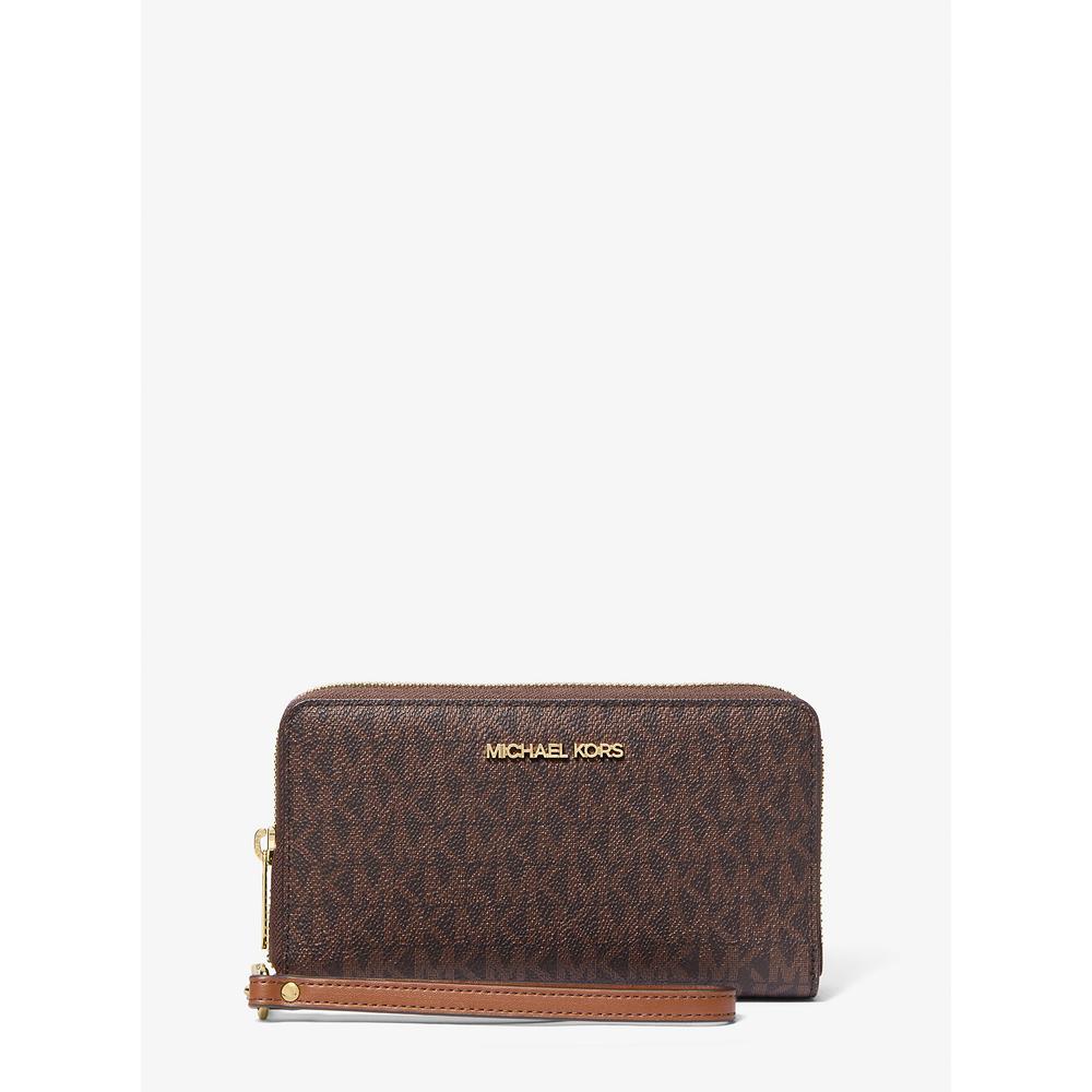 MICHAEL KORS BOLSO DE MANO JET SET SIGNATURE | MARRÓN