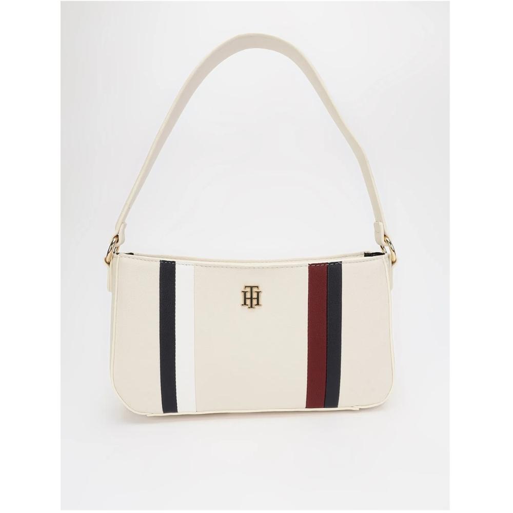 CARTERA DE HOMBRO BAGUETTE TOMMY HILFIGER XW04572 SIGNATURE CREMA