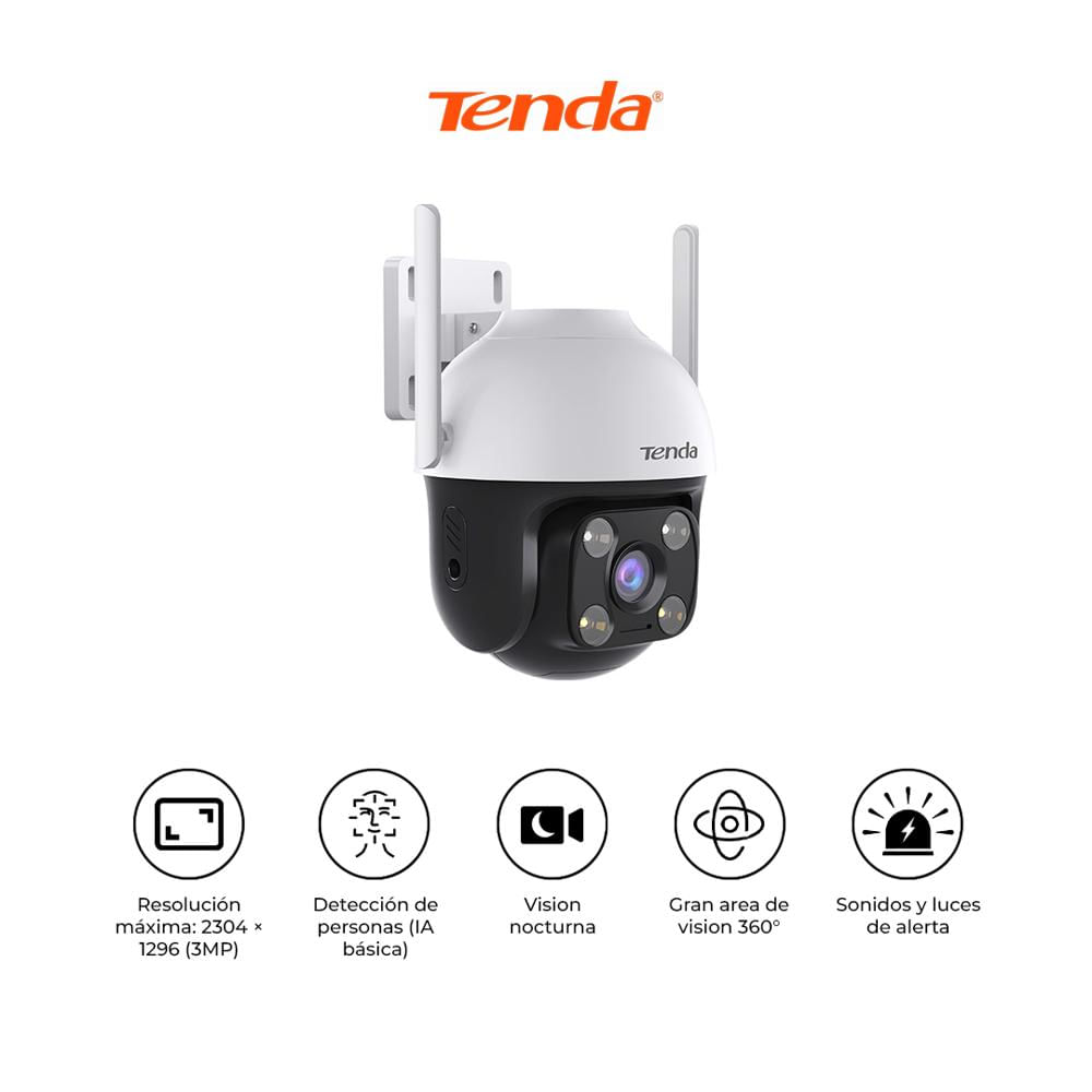 CAMARA DE SEGURIDAD TENDA CH3-WCA WIFI 3MP PTZ 360 EXTERIOR