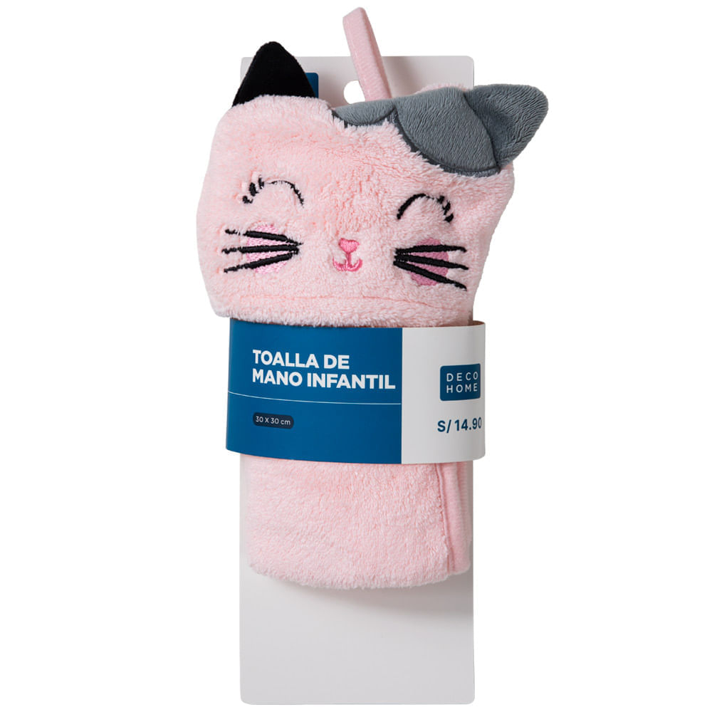 Toallas de Mano Infantil Kitty Cat Rosa DECO HOME