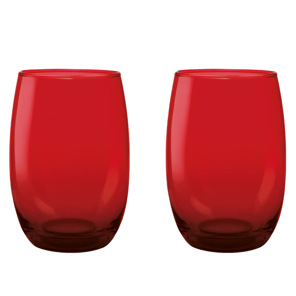 Vaso CRISTAR Mikonos Bebida Rojo x2un