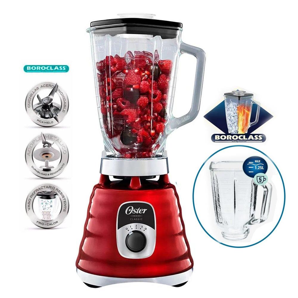 Licuadora clásica Oster 3 velocidades BLST4126R 700W