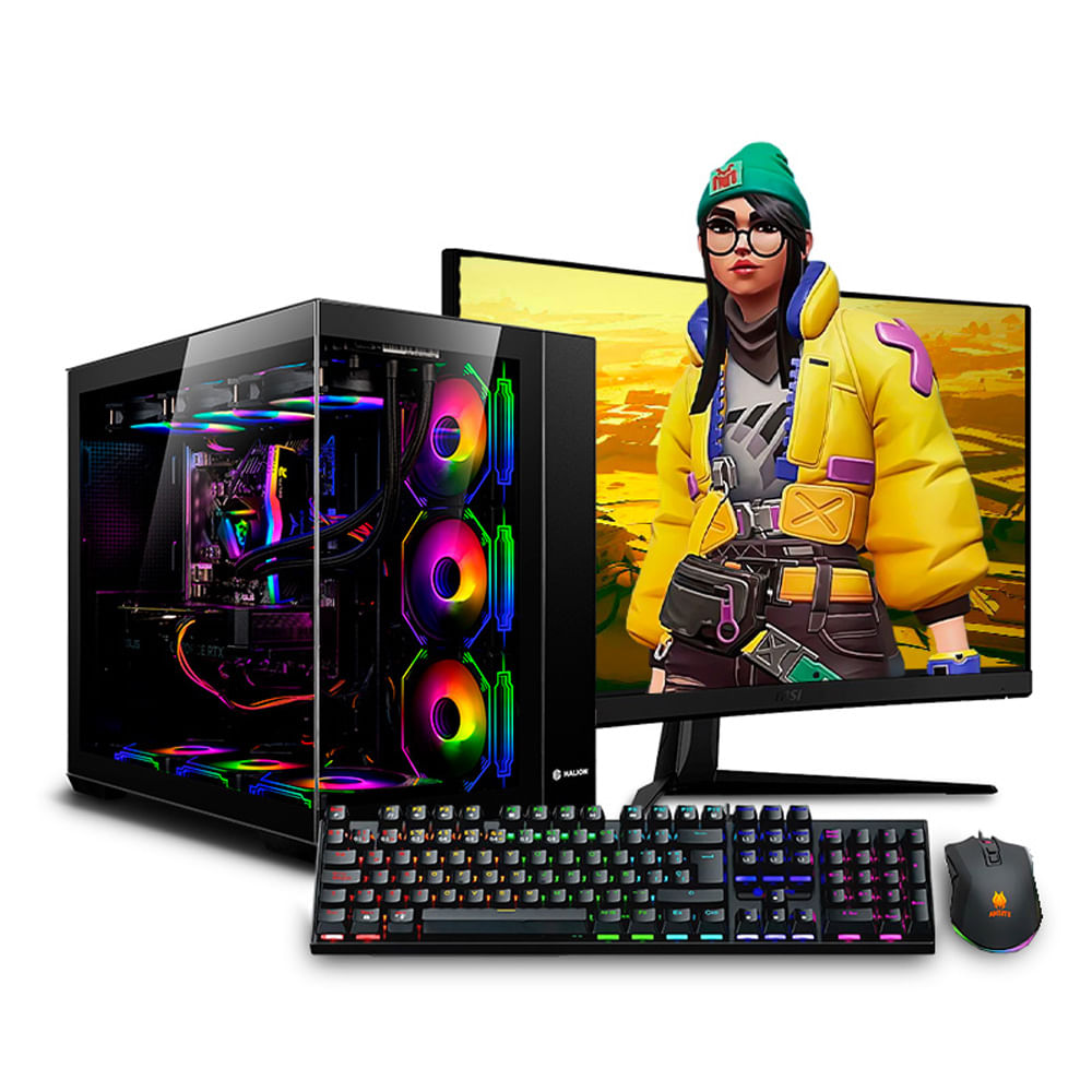 COMPUTADORA PC GAMER YELLOW RYZEN 9 9950X 32GB 1TB 27 RTX5070TI 16GB MI PC LISTA MIPCLISTA