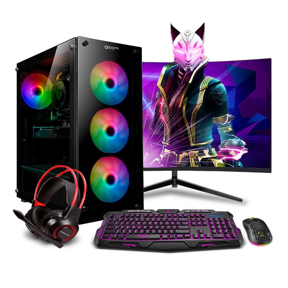 COMPUTADORA PC GAMER STORM RYZEN 7 5700 16GB 500GB 24 CURVO RTX5050 8GB MI PC LISTA MIPCLISTA