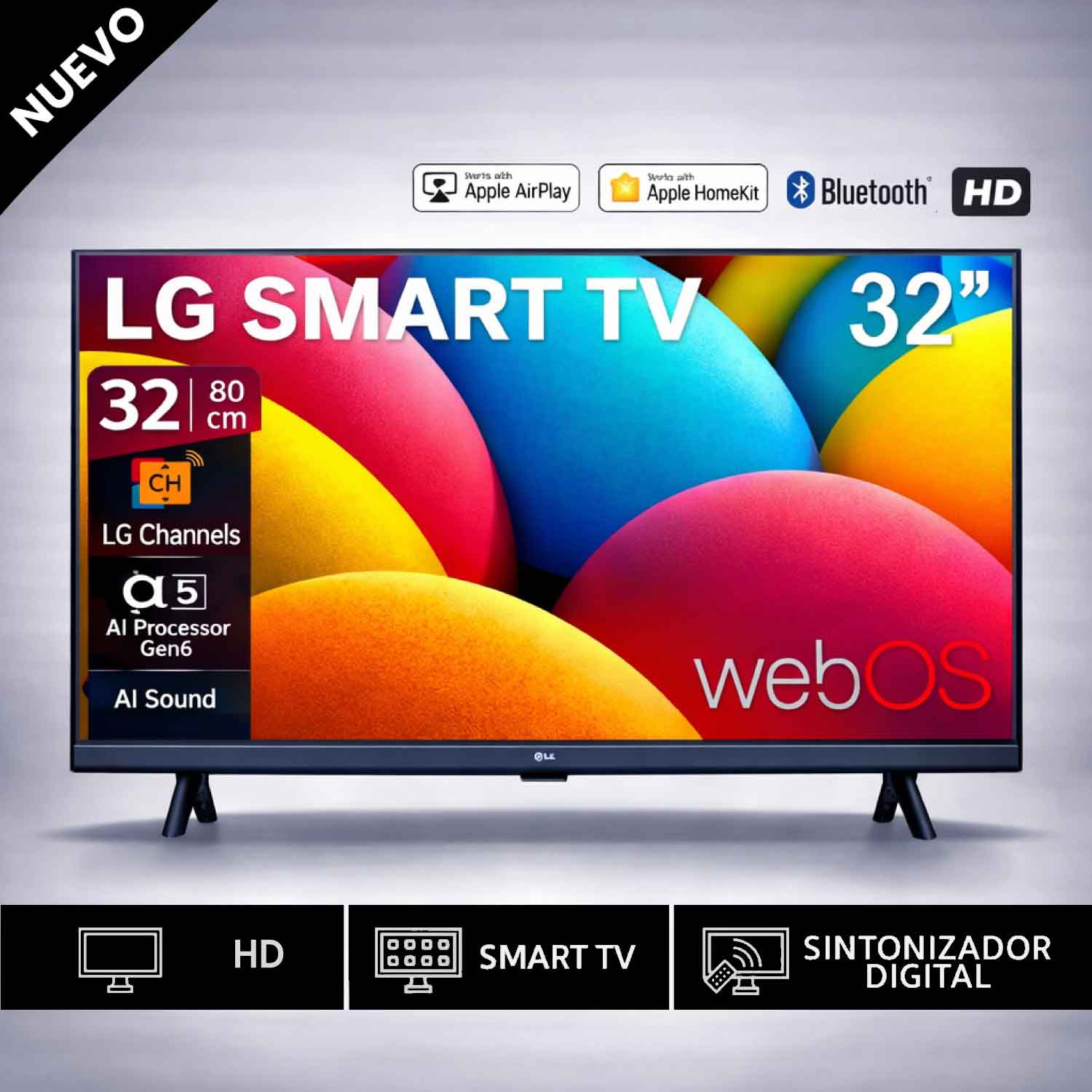 Smart TV LG 32 HD 32LR600BPSC con webOS y AI ThinQ
