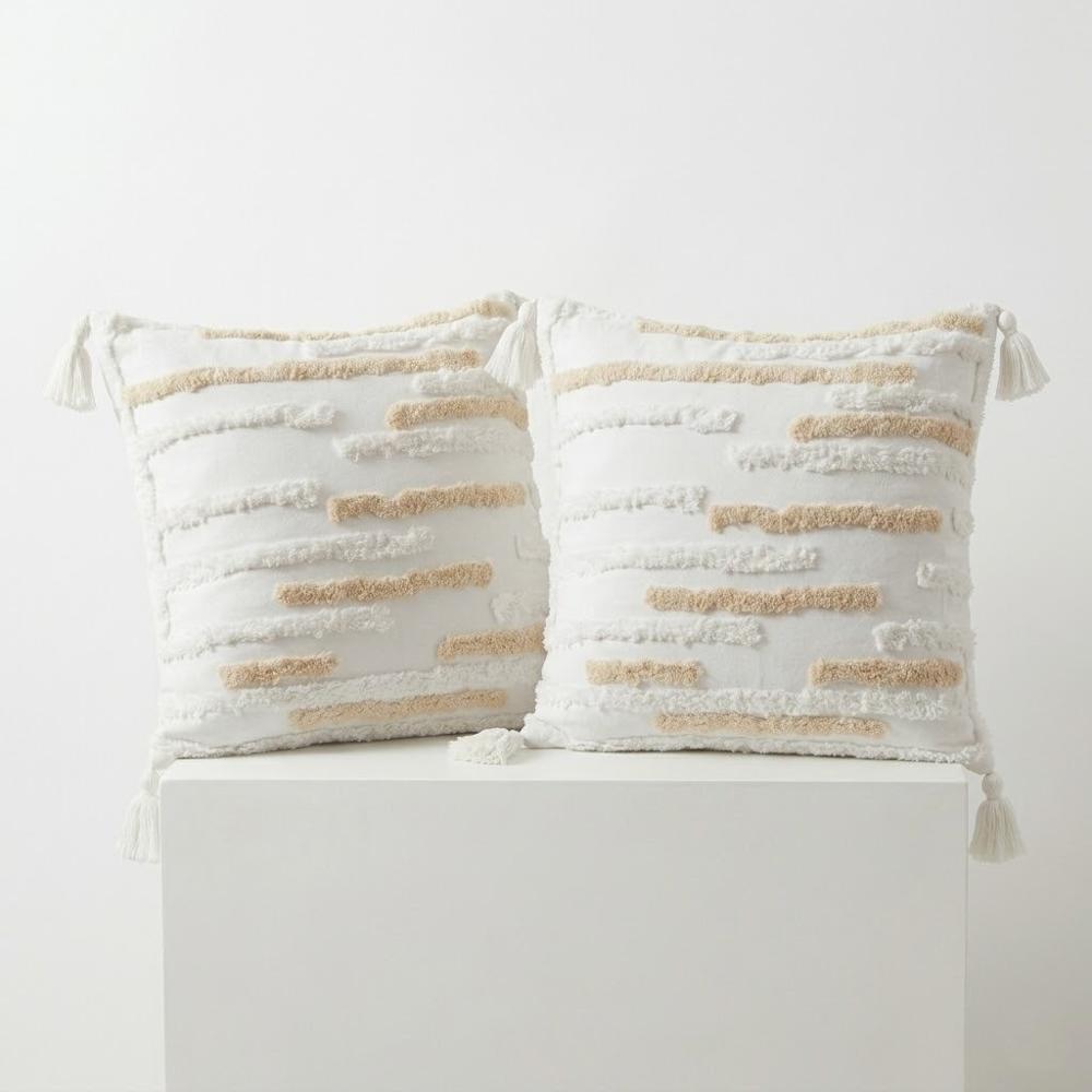 Set de 2 Cojines Decorativos Estilo Bohemio Arena 45x45