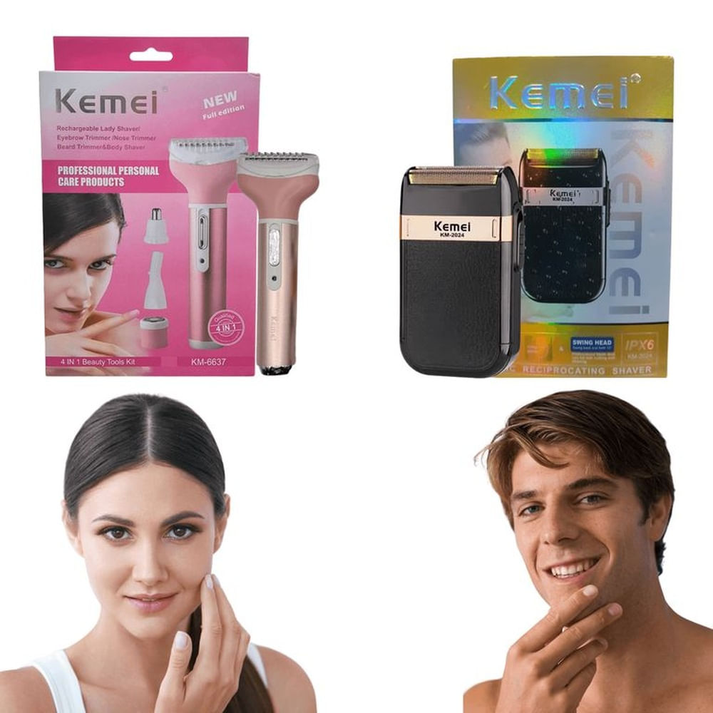Dúo Perfecto de Afeitado para Hombre y Mujer