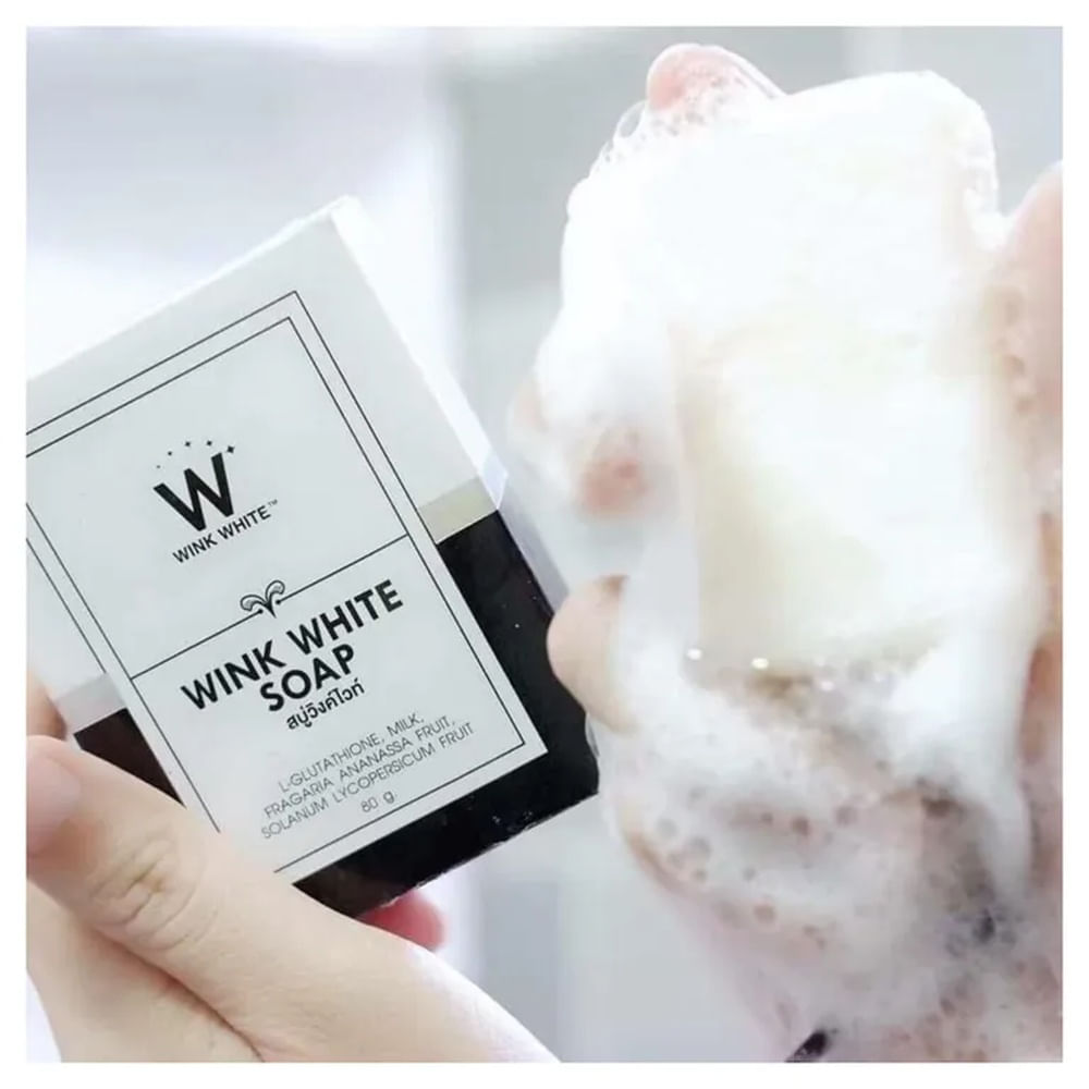 Jabon Exfoliante y Aclarador de Manchas WINK WHITE SOAP
