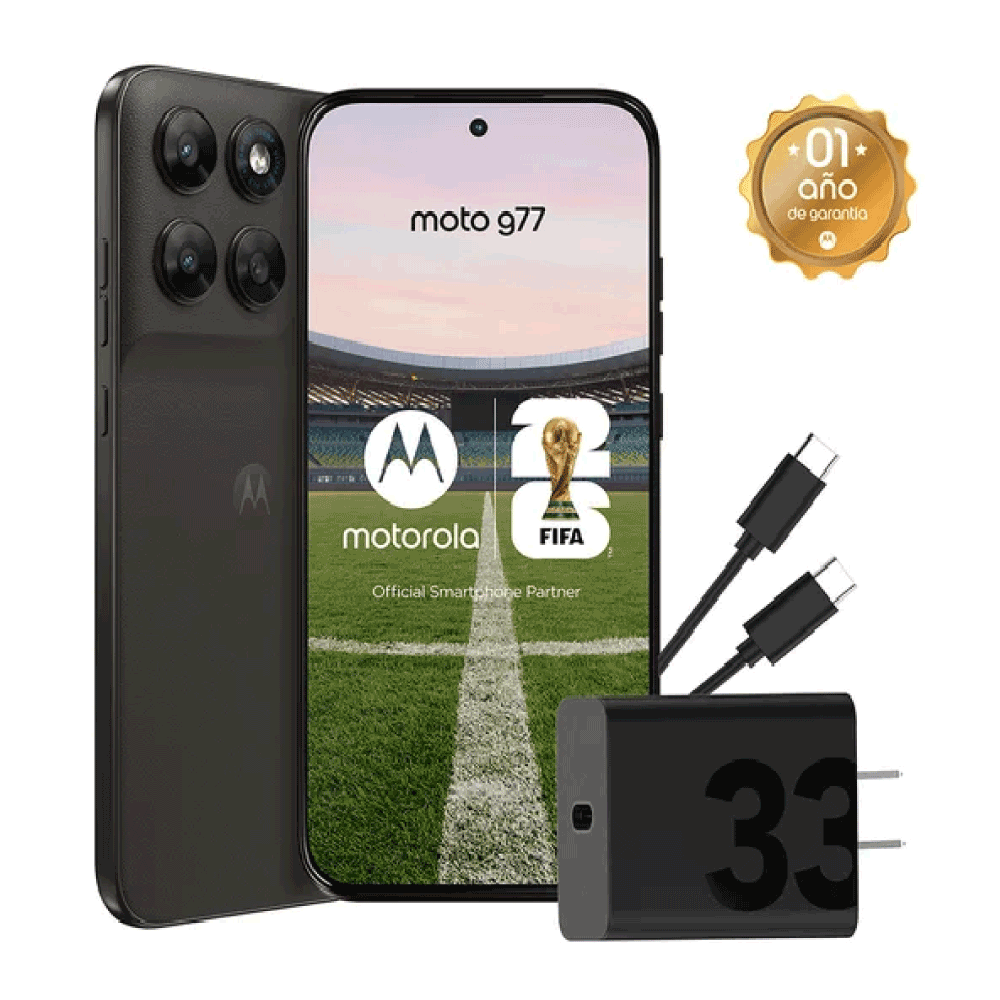 Celular Motorola G77 6.8'' 256GB ROM 8GB RAM - Negro