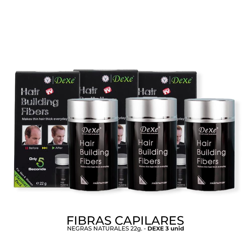 Fibra Capilar Dexe Color - Negro 3 Unides