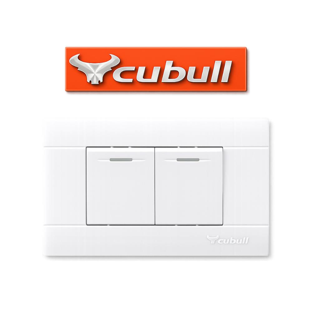 CAJA DE 5 INTERRUPTORES DOBLES EMPOTRABLES BLANCO