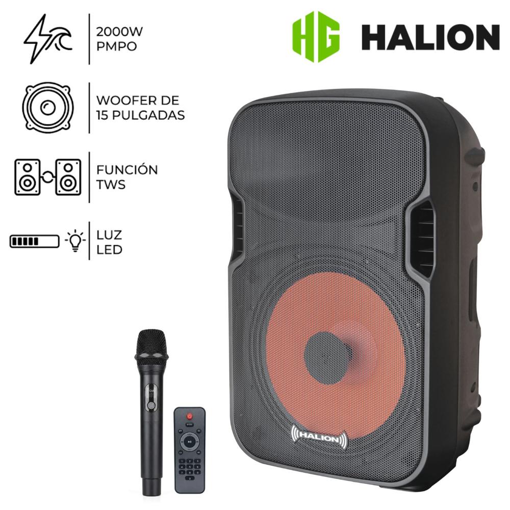 Parlante Activo Halion PHA 15K USB SD BT Directo AC Full Volumen sin Limites