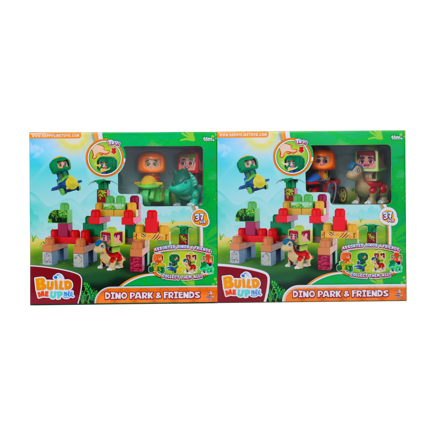 Set De Bloques Maxi Dinosaurio Con Figura Y Vehículo Build Me Up Maxi