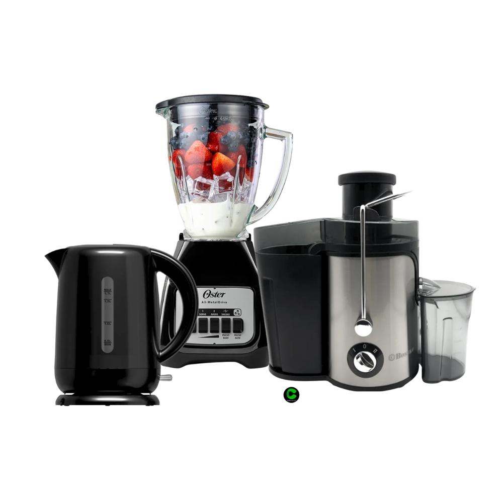Combo OSTER Extractor 500W - Licuadora BLSTKAG - Hervidor