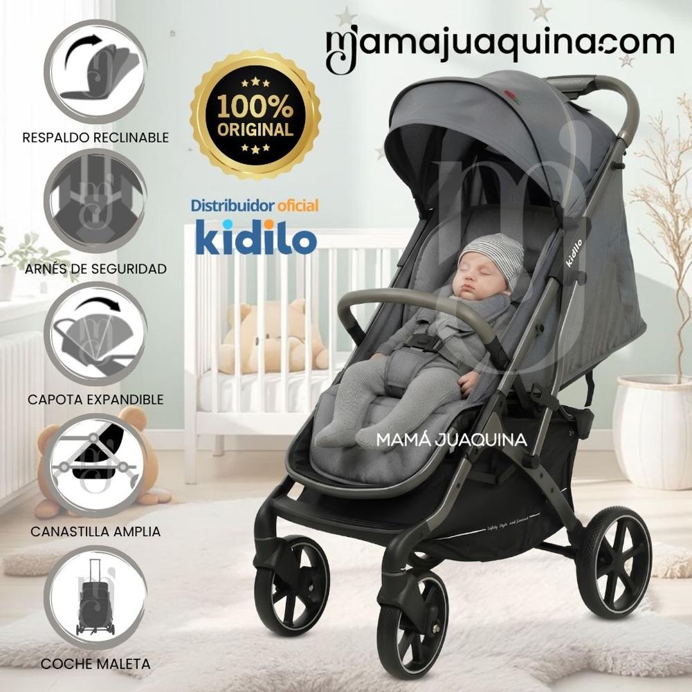 Coche Maleta de Paseo Kidilo INDIGO Colección Exclusiva Gray