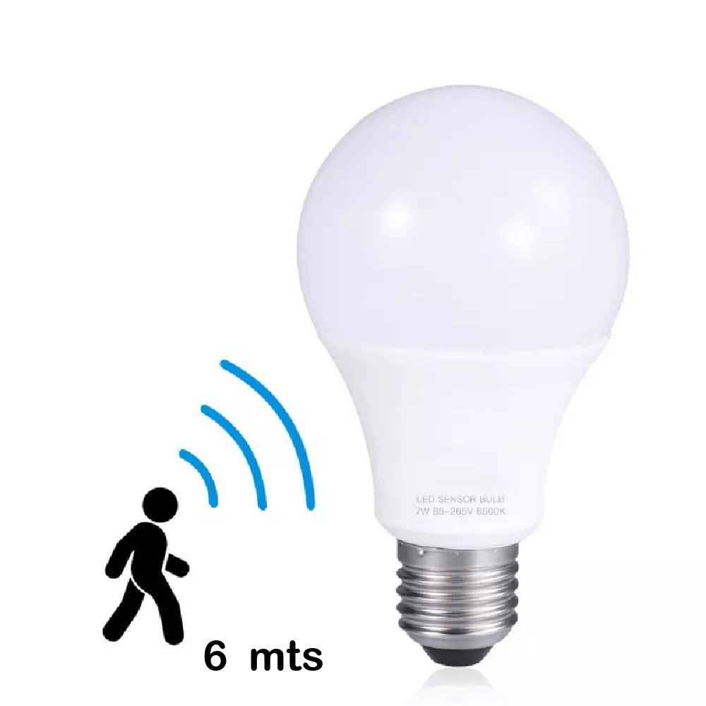 Focos Led 12w Sensor Movimiento Pack 6 Focos