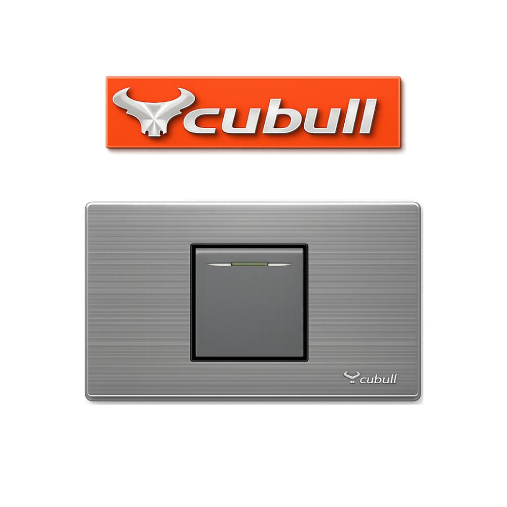 CAJA DE 5 INTERRUPTOR SIMPLE EMPOTRABLE PLATEADO