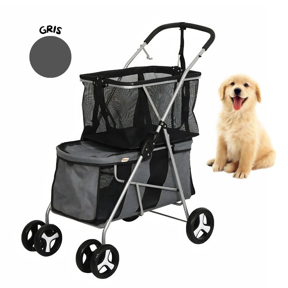 Coche DOS NIVELES Multiuso para Mascotas 25kl