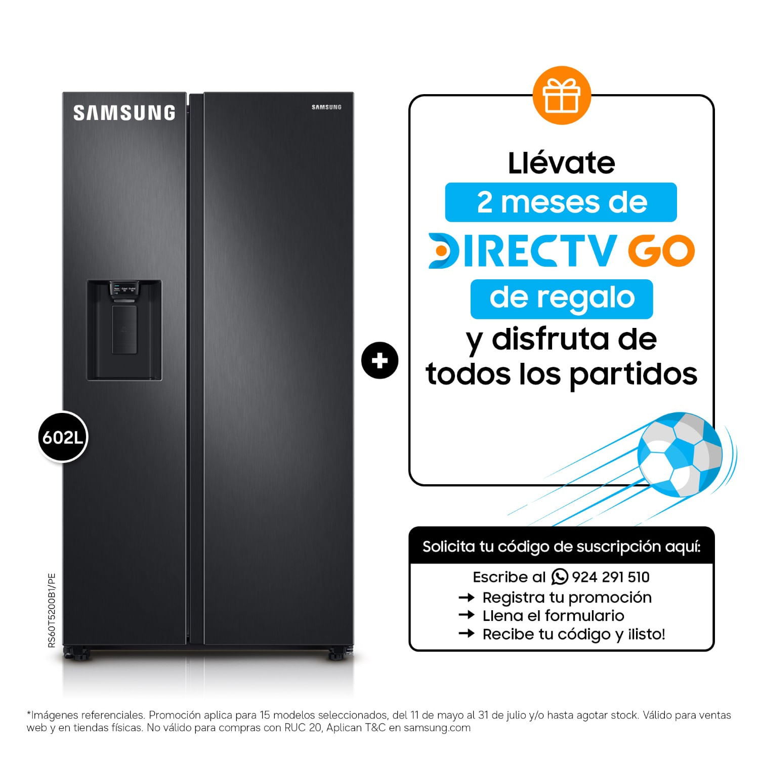 Refrigeradora Samsung No Frost 602 L RS60T5200B1/PE Negro