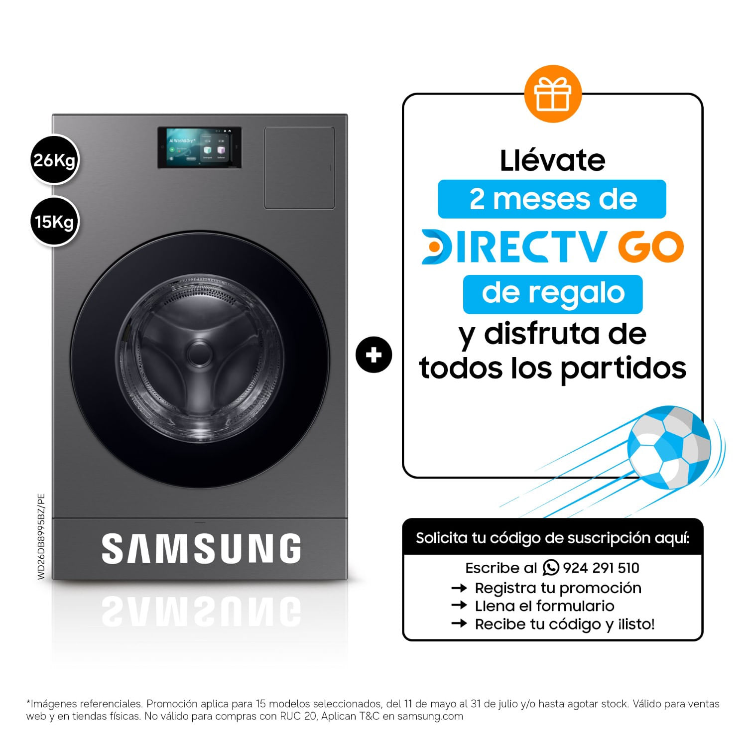 Lavaseca Samsung BeSpoke AI 26KG / 15KG