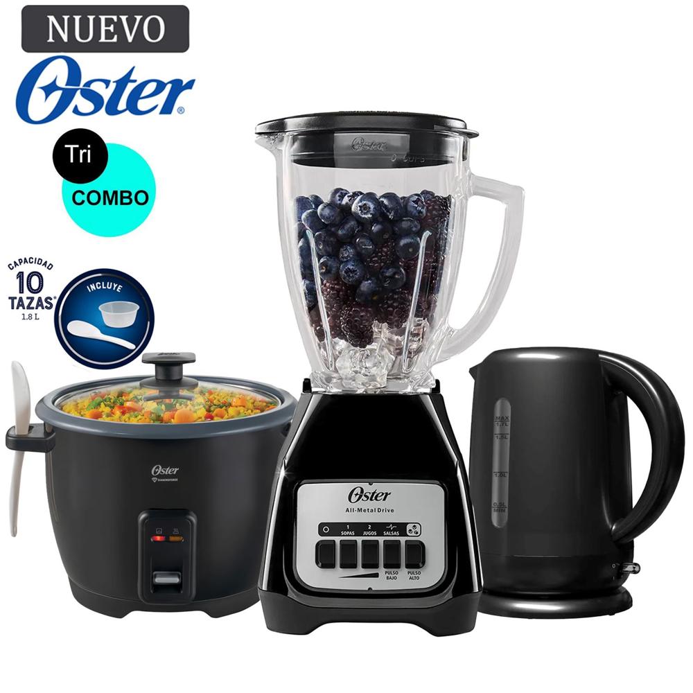 Tri-Combo Oster Olla Arrocera CKSTRCB10DFBLK + BLSTKAG-BPB+ BVSTKT3101