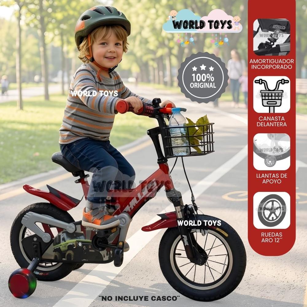 Bicicleta para Niño Aro 12 PHILLIPS KIDS con Canasta Red