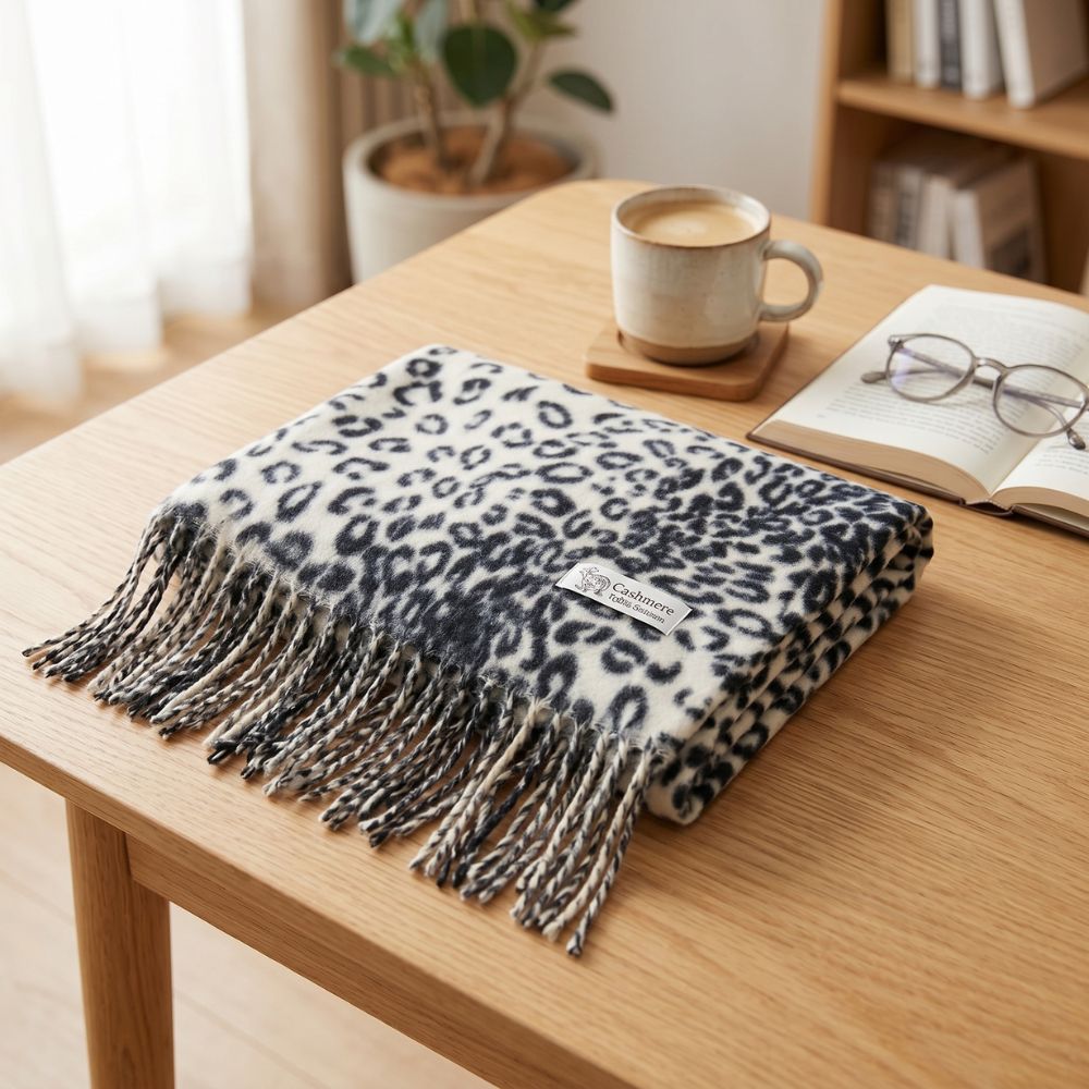 Bufanda Chal Animal Print Color Gris