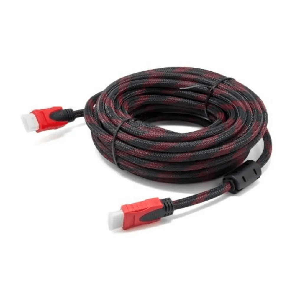 CABLE HDMI 1.50 M ENMALLADO ROJO Y NEGRO