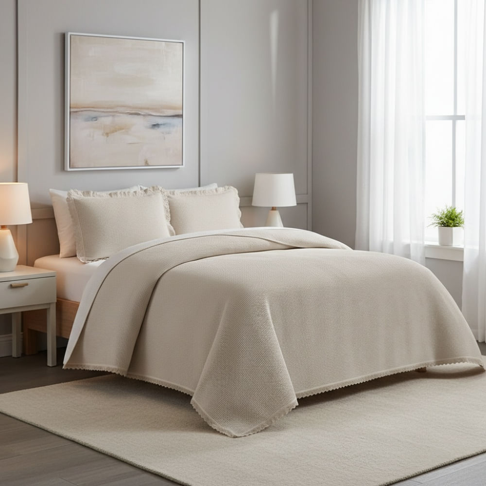 Cubrecama Pv27 New Romantic Beige King