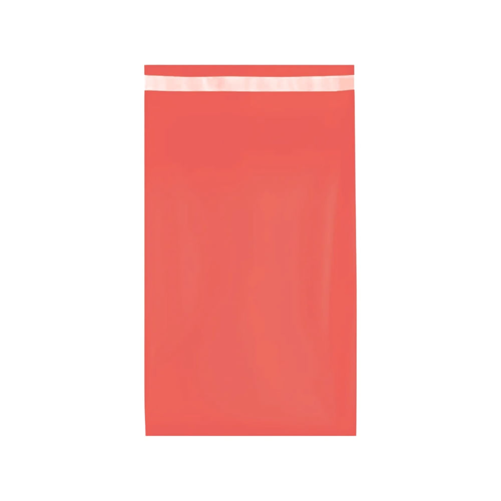 Bolsa para Envíos  y Courier 25x38 cm Pack 100 Unidades Polietileno con Cierre Adhesivo  Rojo
