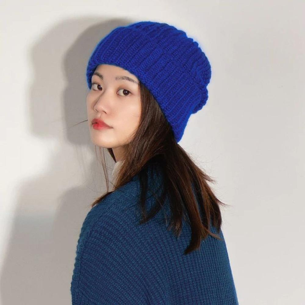 Beanie Shantall Chullo Gorro Mujer Estilo Holgado -  Azul