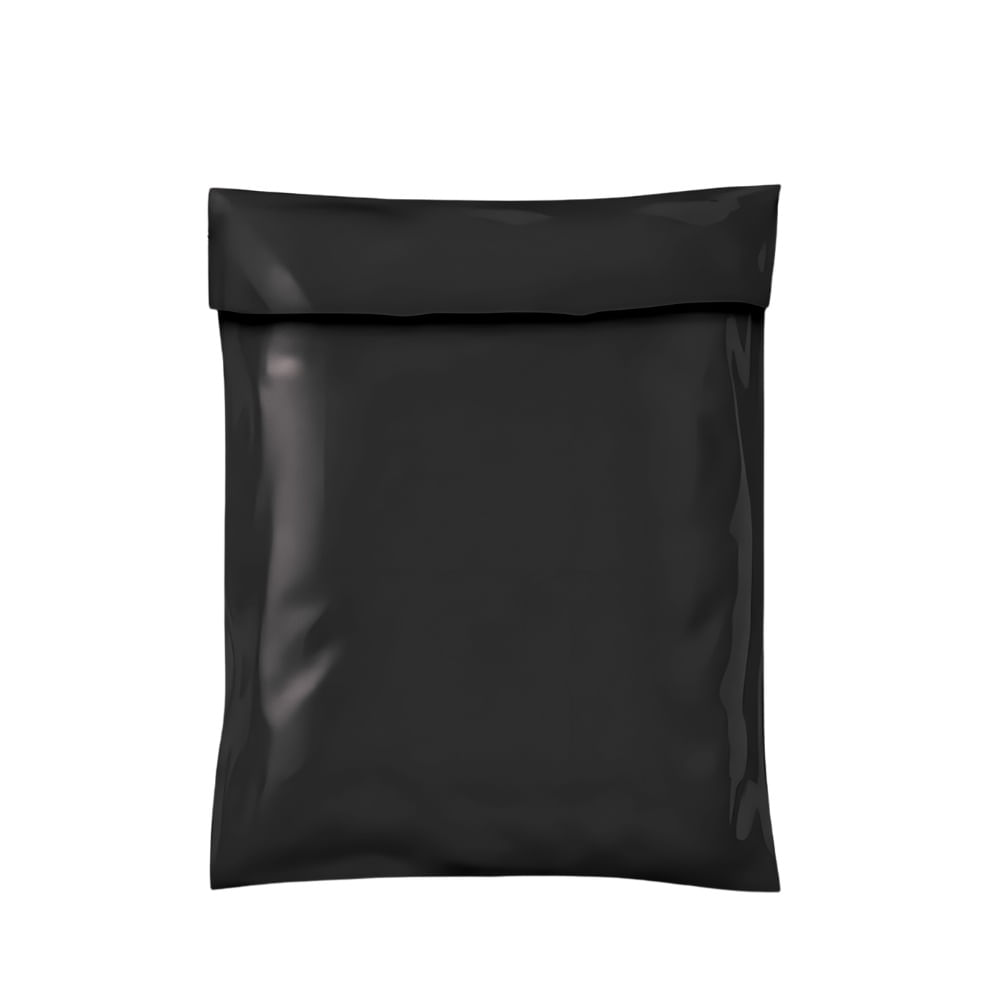 Bolsa para Envíos y Courier 25x38 cm Pack 100 Unidades Polietileno con Cierre Negro