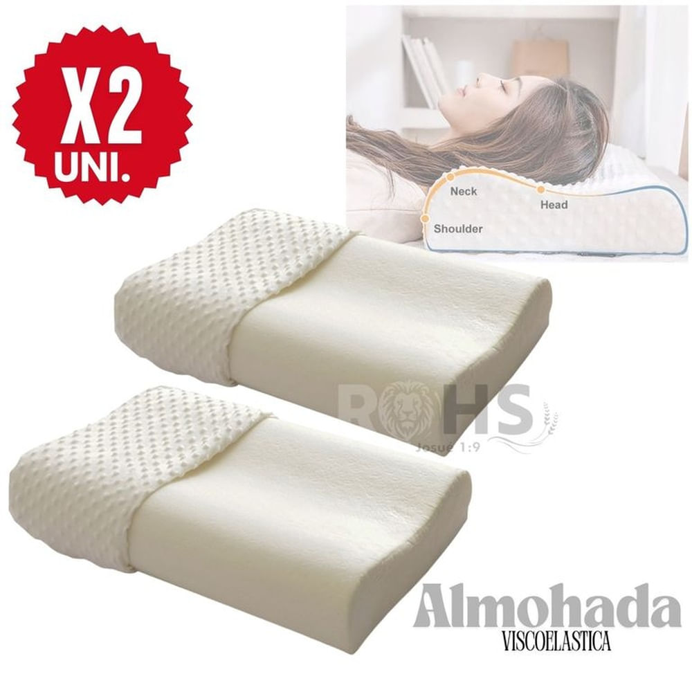 Almohada Viscoelastica Cervical x 2 unidades