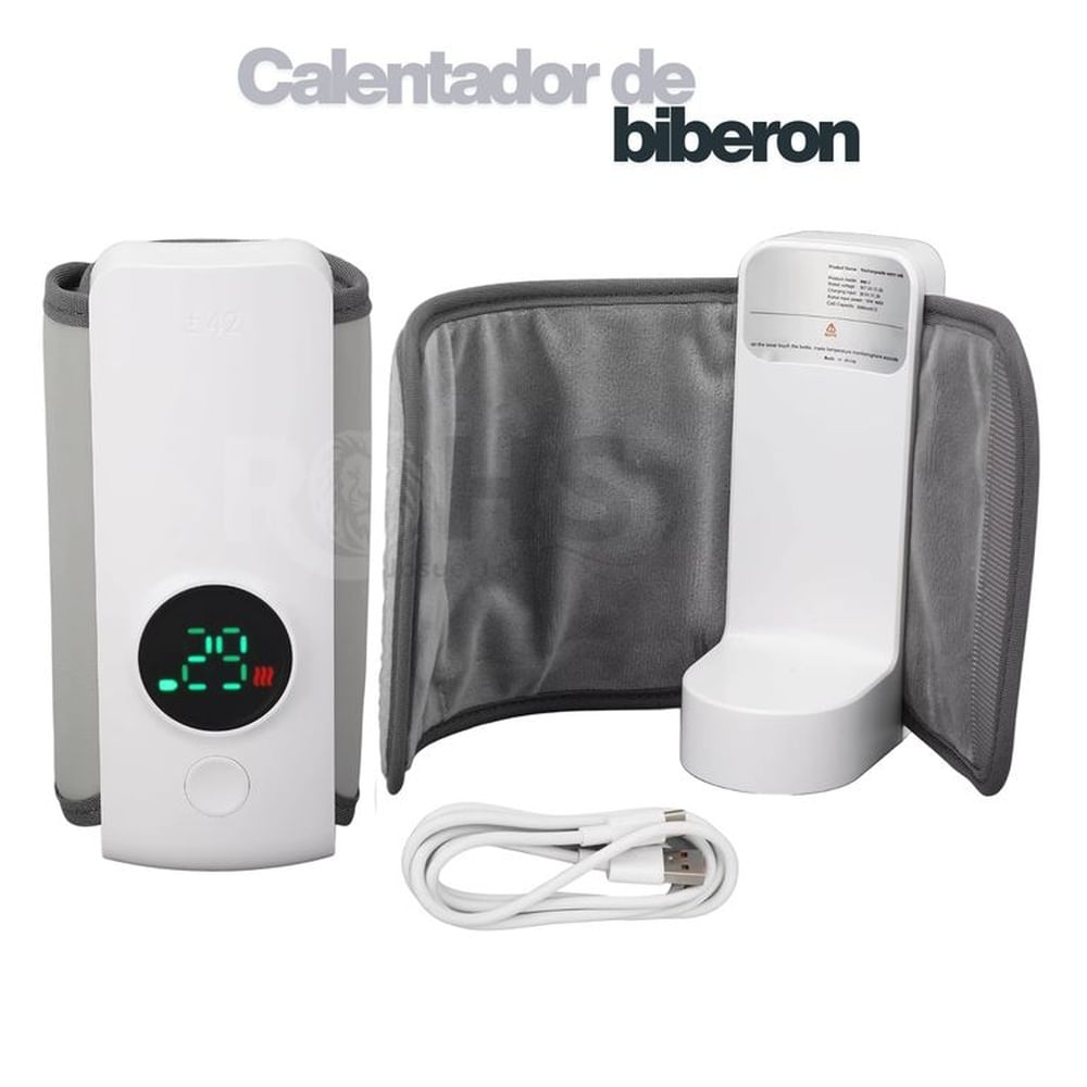 Calentador de Biberon Portátil Recargable - Ajuste de temperatura de 6 niveles