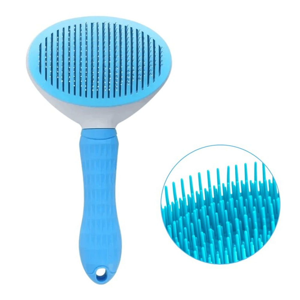 Cepillo Removedor para Mascotas - Pelo Suelto Bajo Control Azul