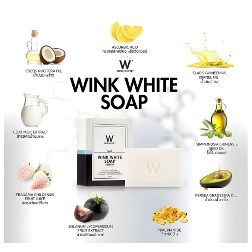 Jabón Blanqueador WINK WHITE 80 g x 3