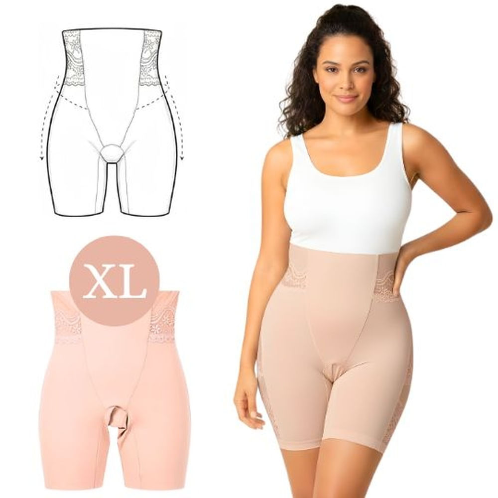 Faja Moldeadora tipo Short Beige Rosa Talla XL
