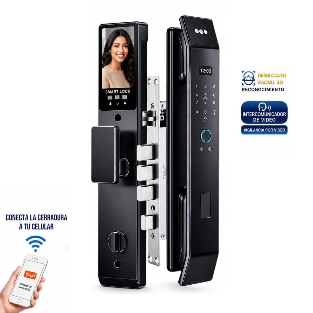 Cerradura Digital Inteligente con Reconocimiento facial s18 Premium y Asesoría Instalación
