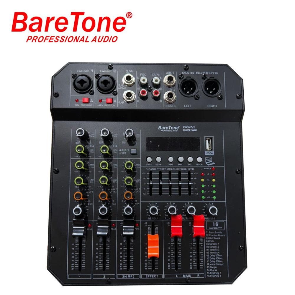 Mezcladora Amplificada Baretone AJ4 Audio Profesional