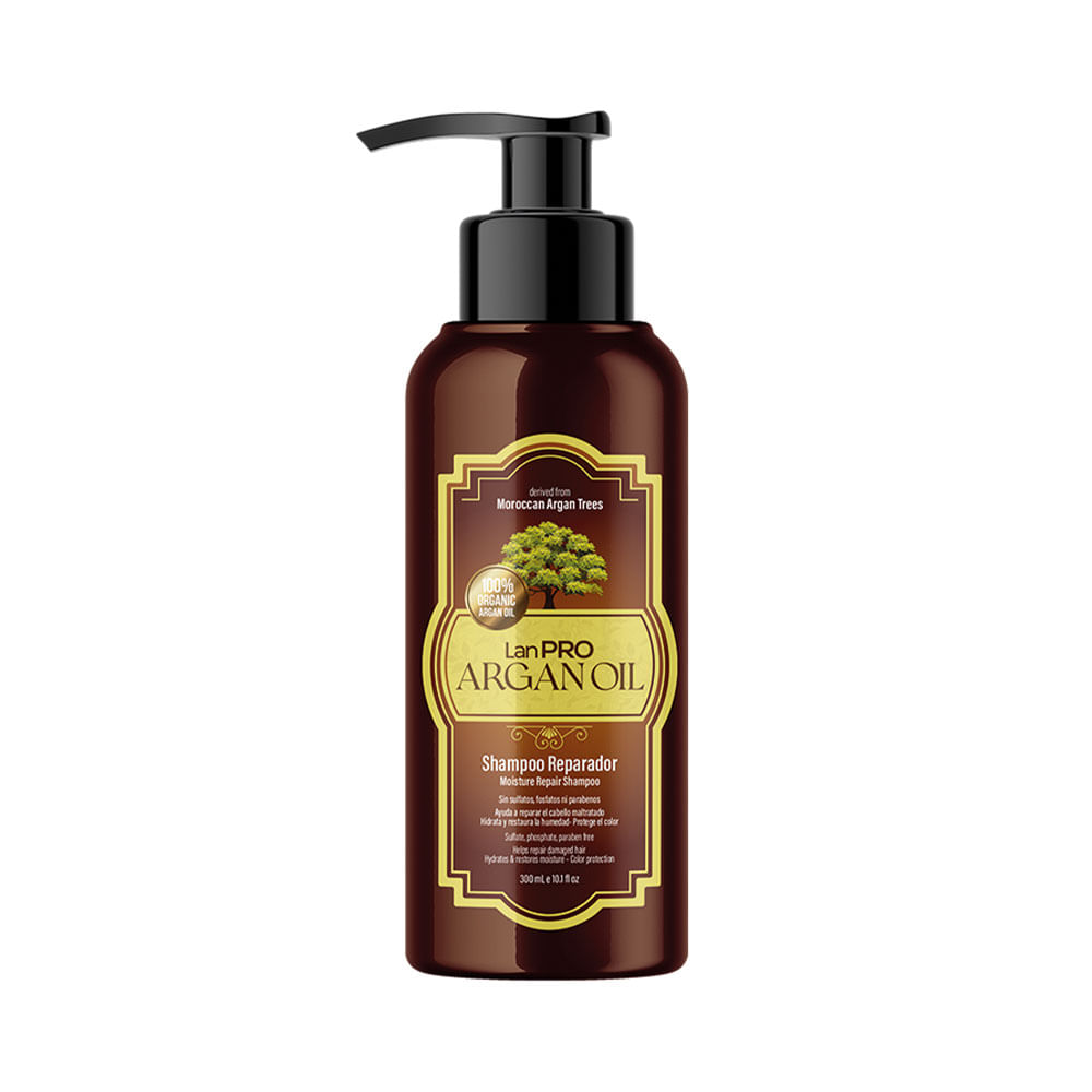 Shampoo Lanosterin LanPRO Argan Oil Reparador para cabello dañado 300 ml