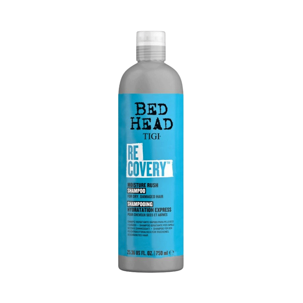 Shampoo TIGI Bed Head Recovery Moisture Rush para cabello seco y dañado 750 ml