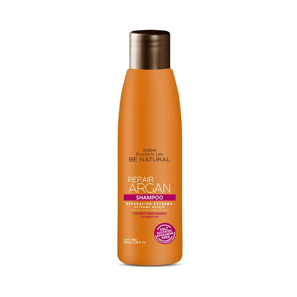 Shampoo Be Natural Repair Argán 100 ml Limpieza y Nutrición