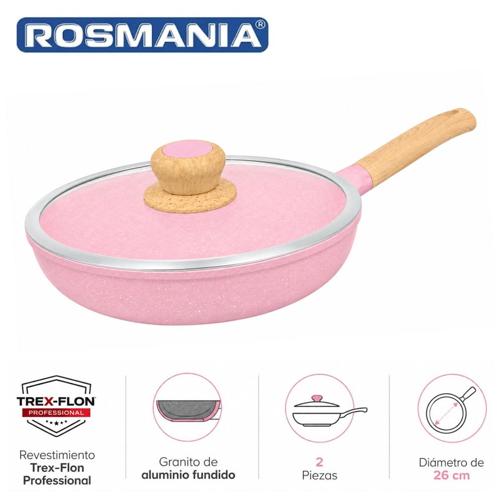 Sartén Romania SA-FOC6026 Con Tapa Antiadherente 26cm